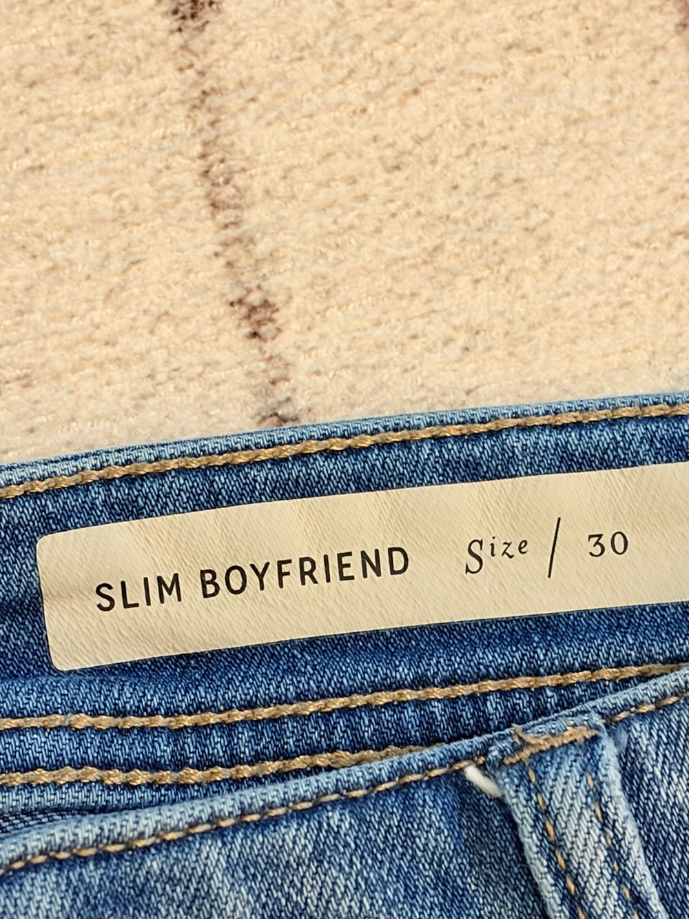 Pilcro and the Letterpress Washed Blue Slim Boyfriend Jeans Side Stripe 30 - Picture 7 of 14